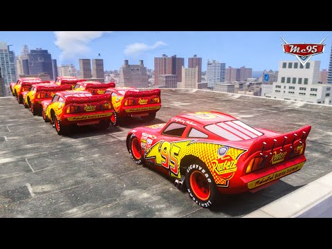 Crazy Rayo Lightning McQueen Car Crashes Ep.54 - GTA 4
