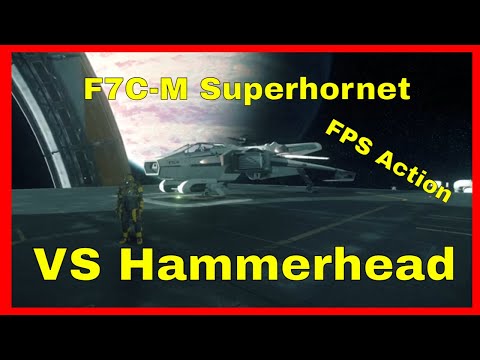 F7C-M Super Hornet VS Hammerhead | Kareah Infiltrated Mission | Star Citizen 3.14