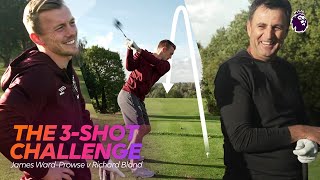 'MY LEGS ARE SHAKING!' 😅 Can James Ward-Prowse beat a PRO GOLFER? | The 3-Shot Challenge