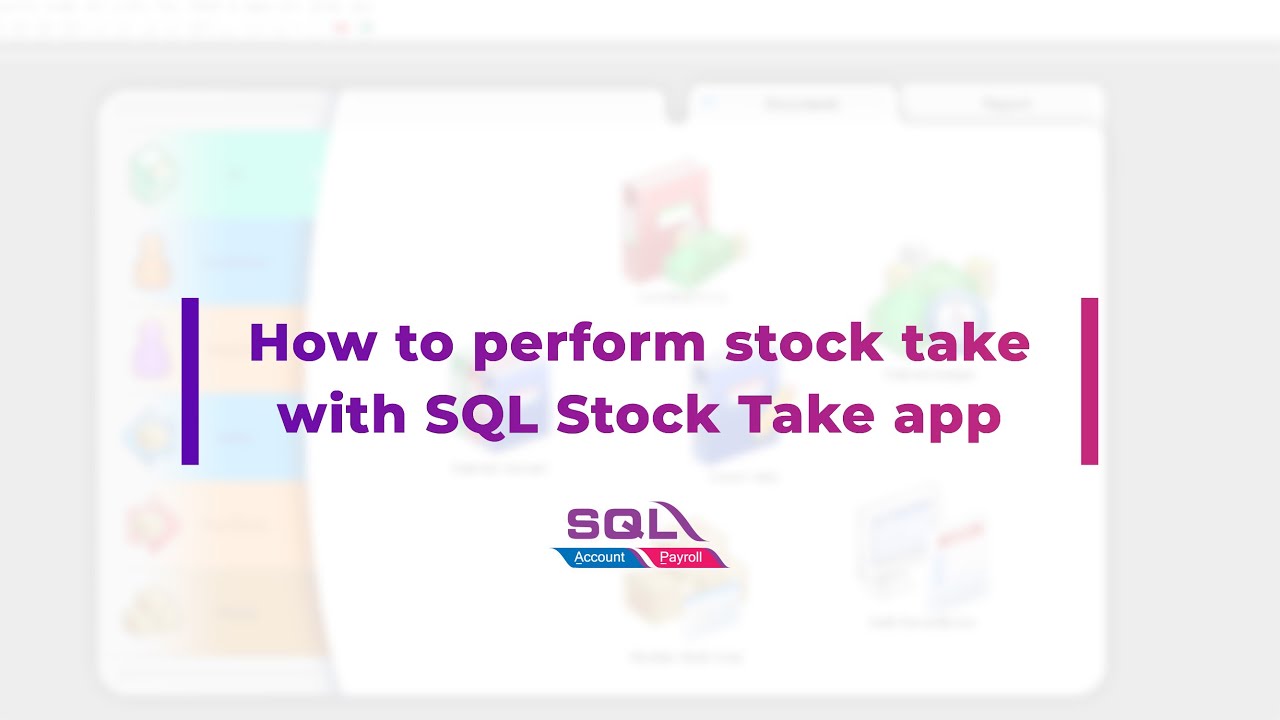 SQL Stock Take 02) perform stock take with SQL Stock take app