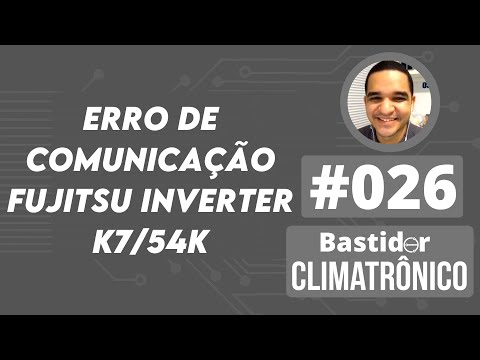 Vídeo: Erro de Comunicação Fujitsu Inverter K7 54K — 8 passos