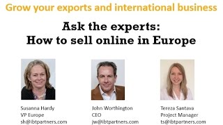 Webinar: How to sell online in Europe