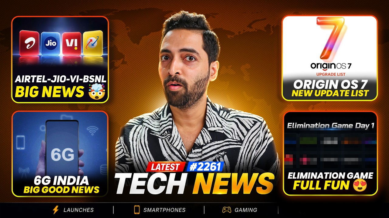 Airtel-Jio-Vi-BSNL Big News😱,Origin OS7 Update List😍,6G India Good News,AI Ka The END,OnePlus 16