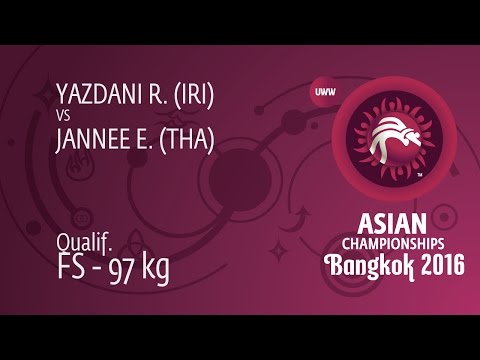 Qual. FS - 97 kg: R. YAZDANI (IRI) df. E. JANNEE (THA) by TF, 10-0