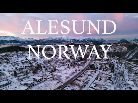 Alesund, Norway Winter With Drone