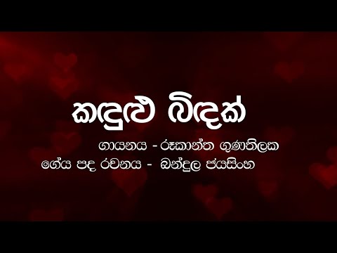 Kandulu Bindak - Rookantha Goonathilake | Karaoke