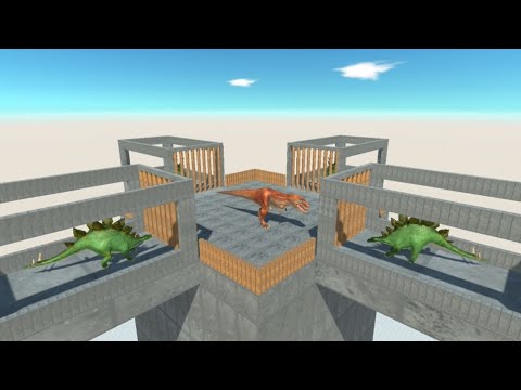 T-REX as Gladiator vs ALL UNITS in 4 Animal Revolt Battle Simulator