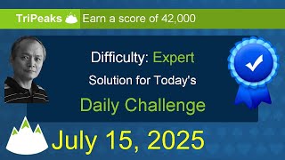 Microsoft Solitaire Collection: TriPeaks - Expert - July 15, 2025