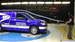 preview picture of video 'Chrysler all-electric minivan wind tunnel test'