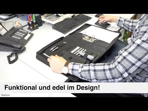 Artikelvideo 1 für Alassio Ringbuchmappe BERGAMO Lederimitat DIN A4 schwarz, Artikelnummer 899104