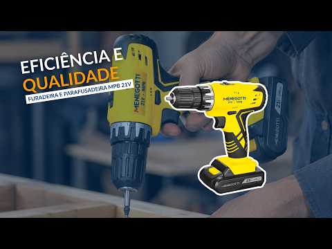 Parafusadeira e Furadeira 3/8Pol 21V com Bateria 1,5Ah e Carregador Bivolt MPB-21 MENEGOTTI-40790125 - Vídeo