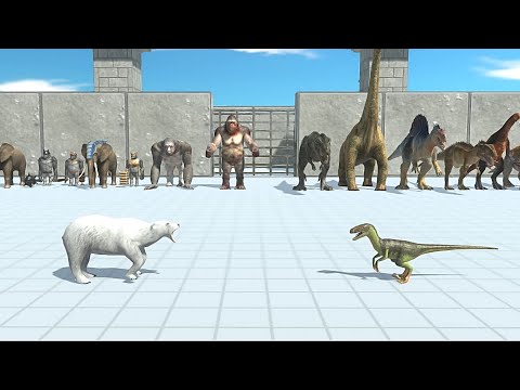 MUTANT PRIMATES & MODERN MAMMALS VS ALL DINOSAURS - Animal Revolt Battle Simulator