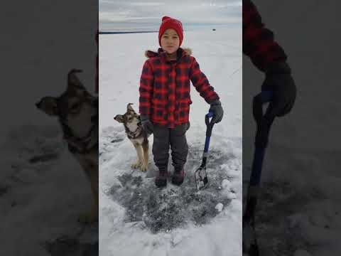 Playing with ice and snow