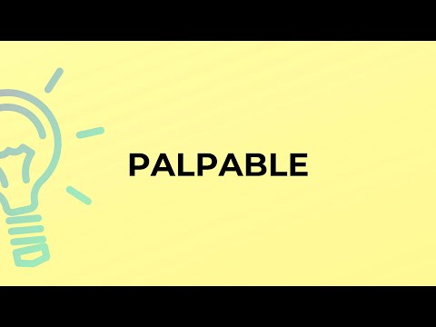 What is the meaning of the word PALPABLE?