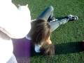 Lol I had my sister in a head lock 
