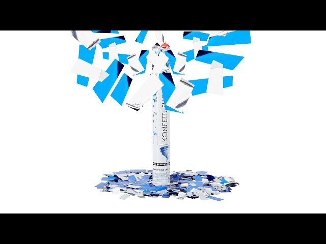 Video Teaser für Party Popper 40 cm blau silber