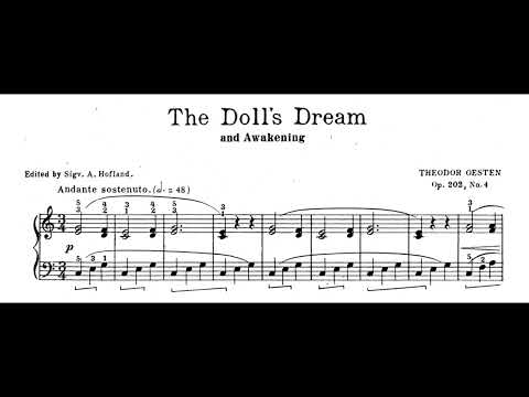 Theodore Oesten- Dolly's Dreaming and Awakening (Doll's Dream), Op. 202, No. 4 『人形の夢と目覚め Sheet Music