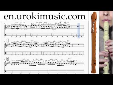 How to Play Recorder B  Adele Hello Part#1 Melody School Learn Class Course Tutorial Sheet Music Tab