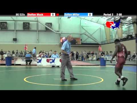 University Nat`ls FS  60 KG / 132.25 lbs: Shelton Mack vs. Dalton Miller