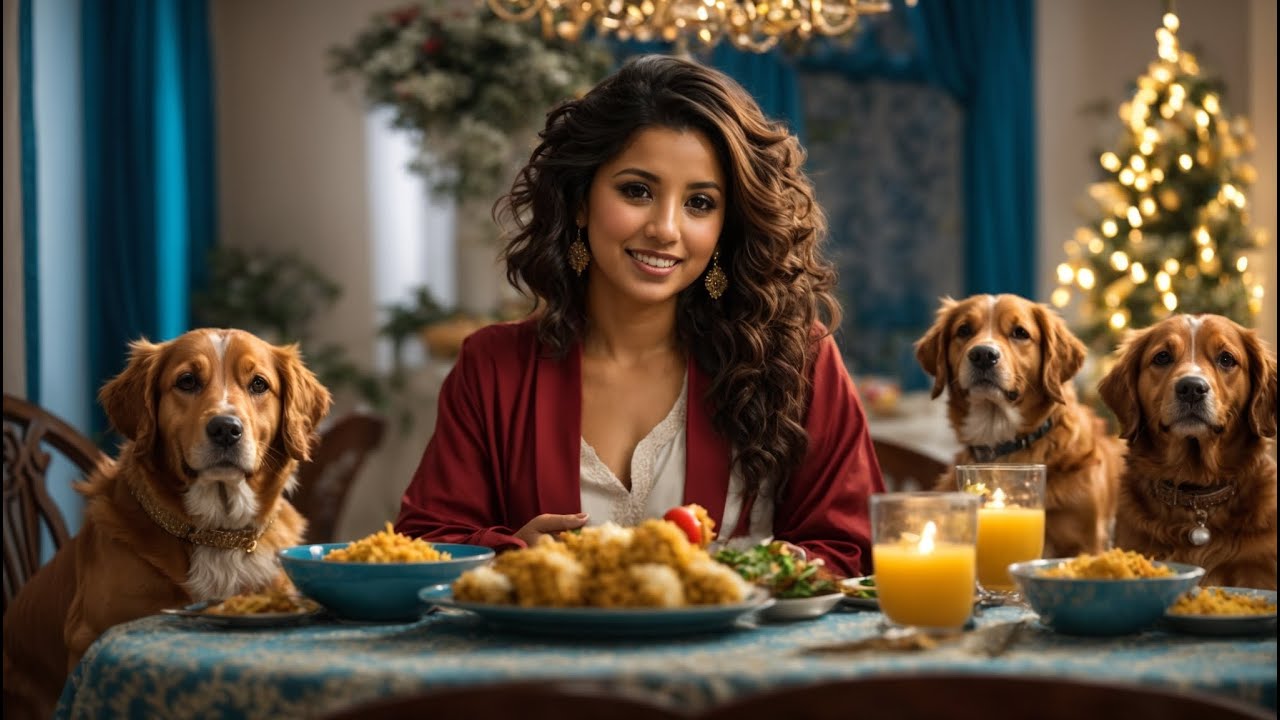 AI Art of a Beautiful Dog-Loving Girl (Designed by Midjourney / Leonardo.Ai)