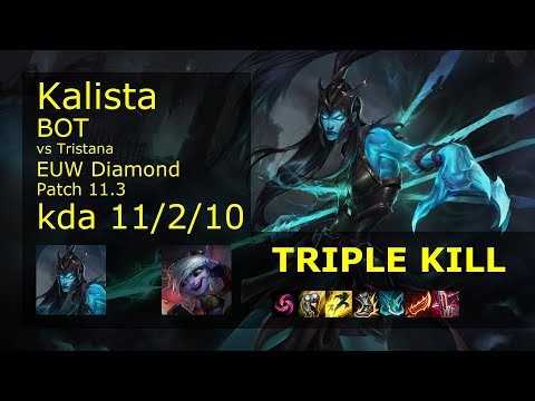 Kalista ADC & Taric vs Tristana & Alistar - EUW Diamond 11/2/10 Patch 11.3 Gameplay