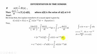 LT properties2  Differentiation in Time and frequency domain