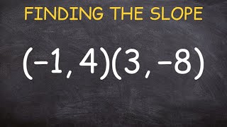 How to find the slope between two points