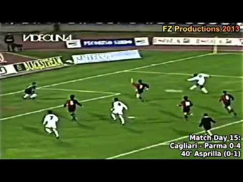 Serie A 1993-1994, day 15 Cagliari - Parma 0-4 (Asprilla goal)