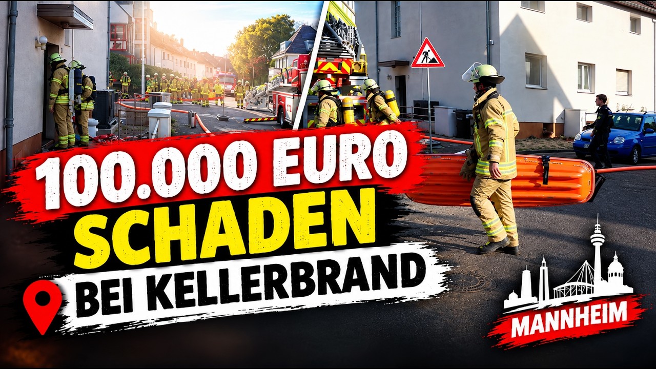 Feuer im Keller: Doppelhaushälfte in Mannheim nach Brand unbewohnbar