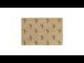 Kokos Fußmatte Kaktus Braun - Grün - Naturfaser - Kunststoff - 60 x 2 x 40 cm
