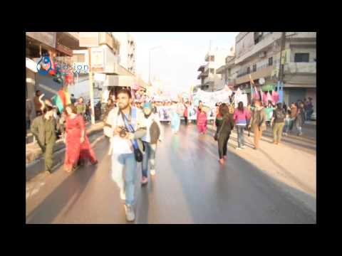 الحسكة القامشلي مظاهرة لمناهضة العنف ضد المرأة في المدينة 25 11 2014