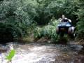 Quad bike river jump 