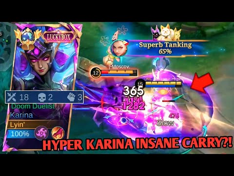 HYPER KARINA SOLO CARRY IN MYTHICAL GLORY?! 😱🔥 TOP 1 GLOBAL KARINA