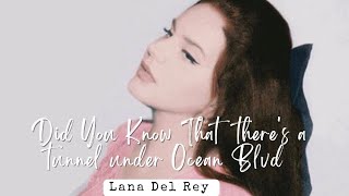 [Vietsub + Lyrics] Did You Know That There's A Tunnel Under Ocean Blvd - Lana Del Rey