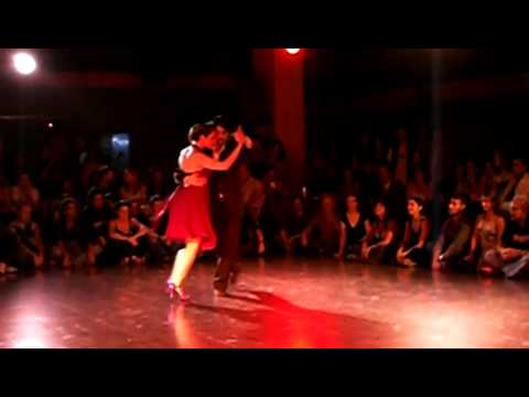  Fernando Sanchez  and  Ariadna Naveira  are  dancing  to  the  tango  "  Saludos  "