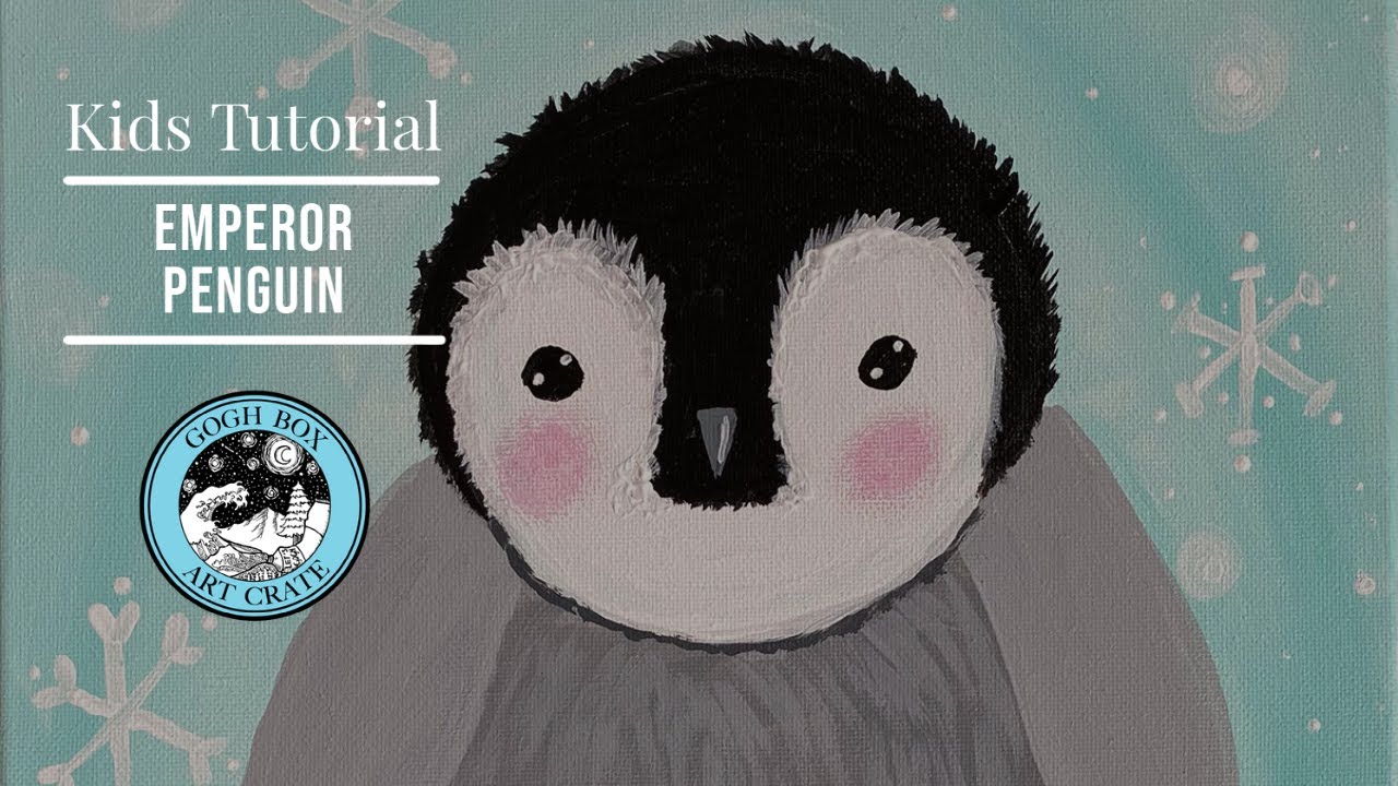 Kids Art Tutorial: Emperor Penguin - YouTube
