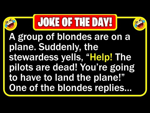 🤣 BEST JOKE OF THE DAY! - A group of blondes are on a plane heading for a... | Funny Clean Jokes