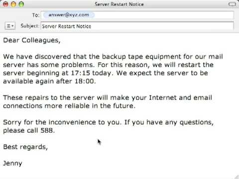 ESL Business Writing Video Email Tune up 01