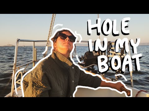 Living with a GIANT HOLE in my boat 😬 | SHE SAILS SOLO