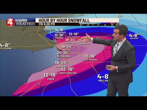 Heavy snow intensifies tonight; 2-3" per hour possible