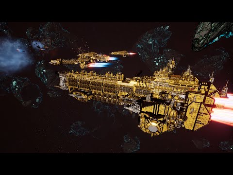 Skalgrim Mod 2021: Eternal Crusader - Imperial Fists vs Orks - Battlefleet Gothic Armada 2