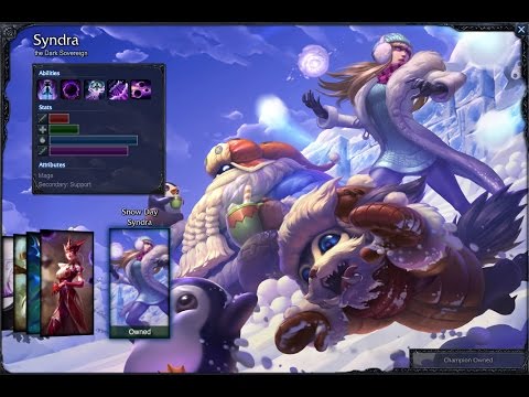 Snow Day Syndra Skin Spotlight Gameplay 1080p HD League Of Legends