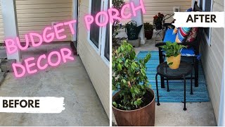 Decorate with me! Front Porch Redo on a Budget! #summervibes #frontporchdecor #budgetdecorating