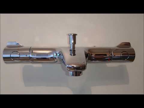 Grohe Grohtherm 800 termostatinis vonios maišytuvas, chromas video