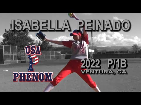 2022 Isabella Peinado “Lefty” Pitcher and First Base Softball Skills Video - USA Phenom Sabac/Moes