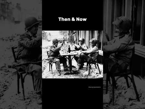 Then and Now incredible pictures from WW2  #ww2 #history  #military #usa #army #ww2  #thenandnow