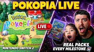 Pokopia LIVE — Opening Pokémon Packs at Every Milestone… Come Help Us Hit Them! 🥚😭