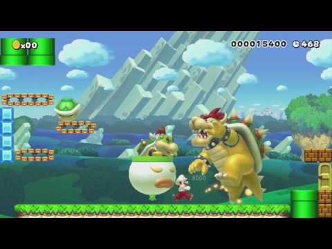 SUPER MARIO MAKER (WII U) COURSES- BOWSER AND BOWSER JR. FINAL FIGHT