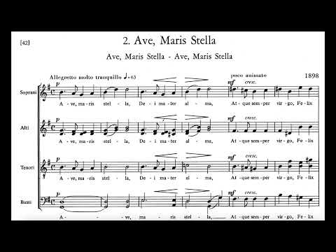 Edvard Grieg - Ave maris stella (score video)