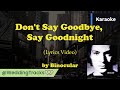 Don't say goodbye - Binocular - (Karaoke / Instrumental)